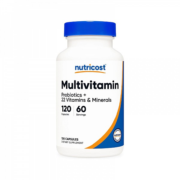 Nutricost Multivitamin with Probiotics 120 Vegetarian Capsules - Packed with Vitamins & Minerals